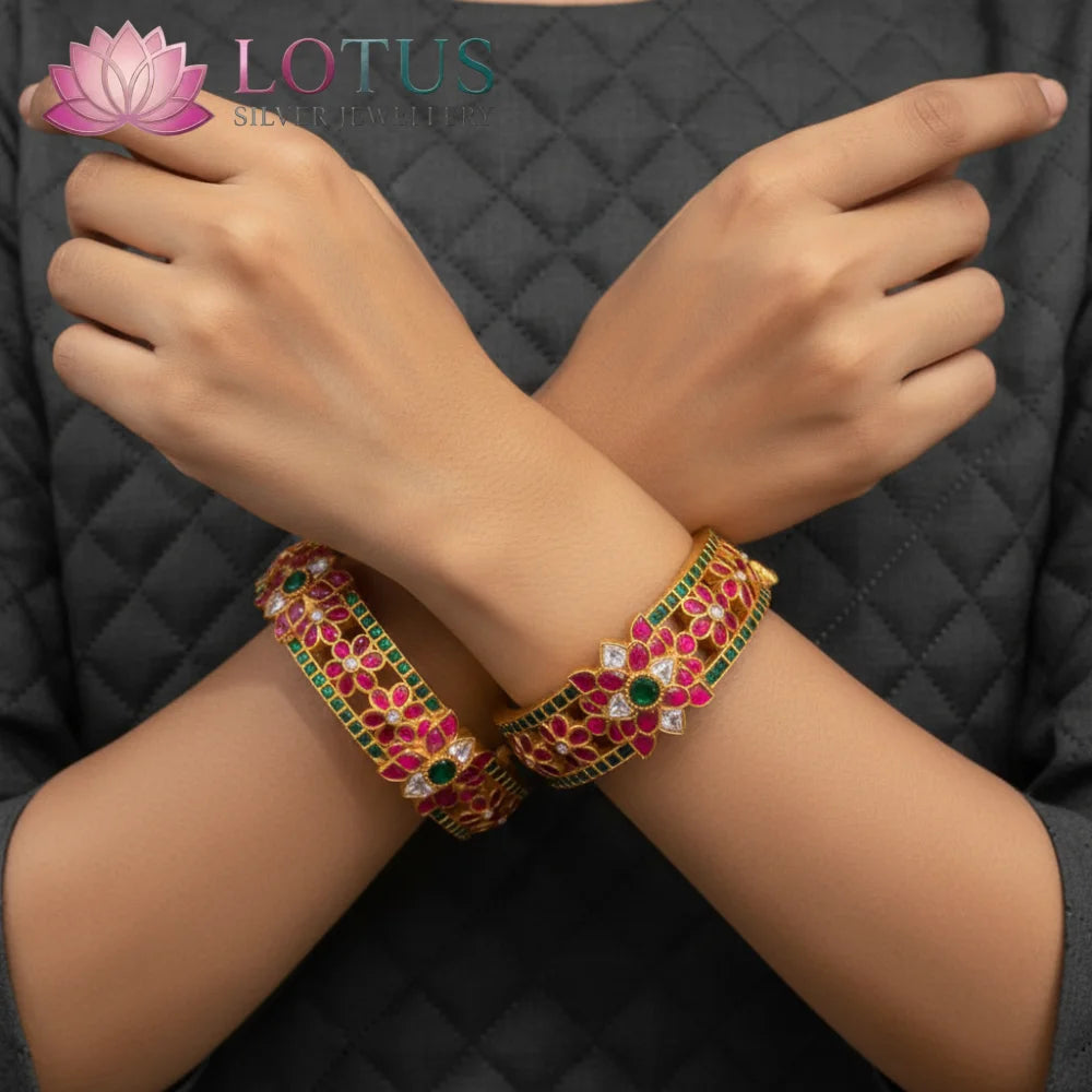 Kundan Bangles - KLO24E3056