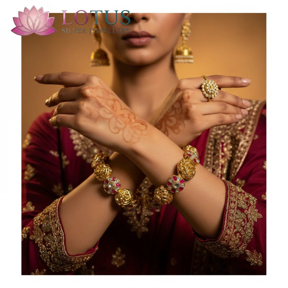 Kundan Bangles - MLO24D1073