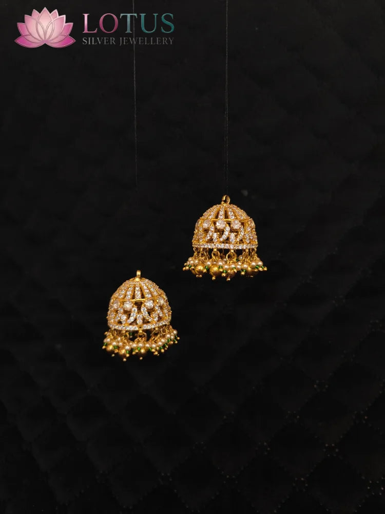 Moissanite - Jhumkas - KLO26O312