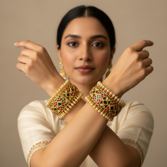 Bangles Kundan - MLO26K25