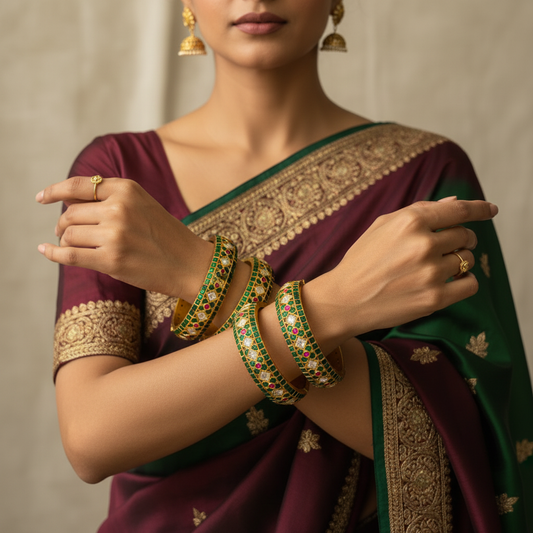 Kundan Bangles - MLO26H89