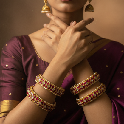 Bangles Kundan - MLO25A192