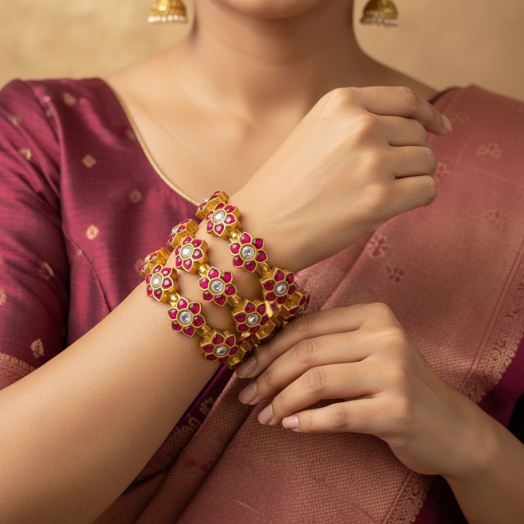 Bangles Kundan - MLO26D12