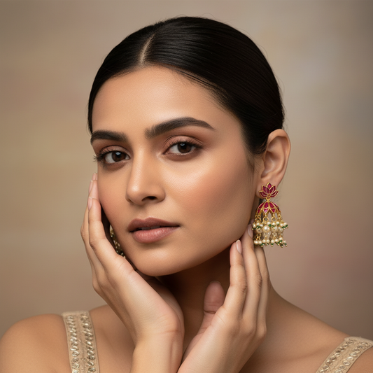 Kundan Earrings - MLO27D263