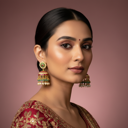 Kundan - Earrings - MLO26H146