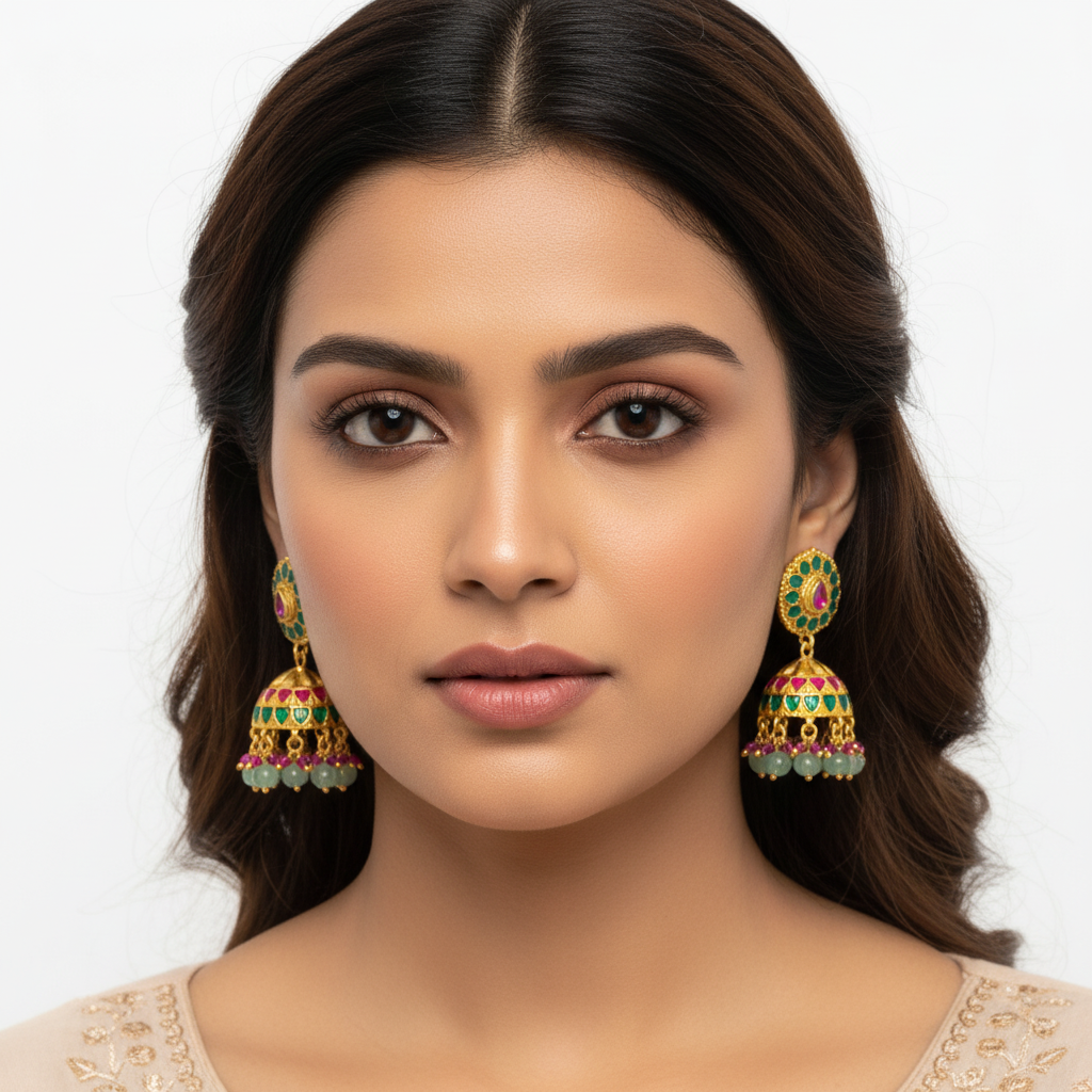 Kundan - Earrings - MLO26E154