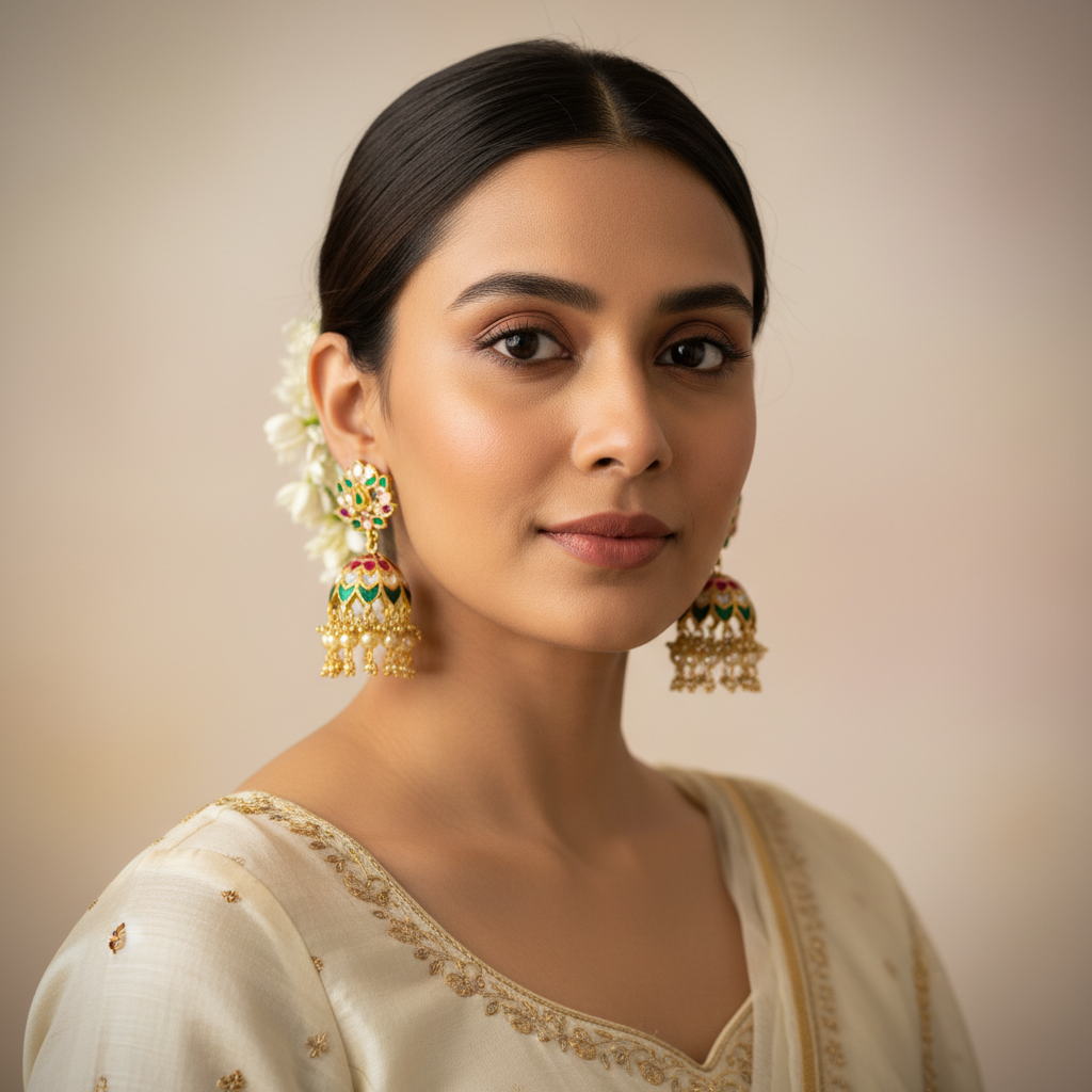 Kundan - Earrings - MLO26H161