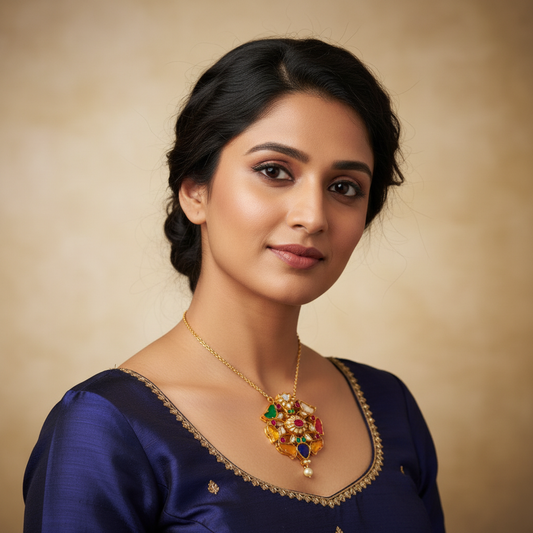 Kundan Pendant - MLO27D253