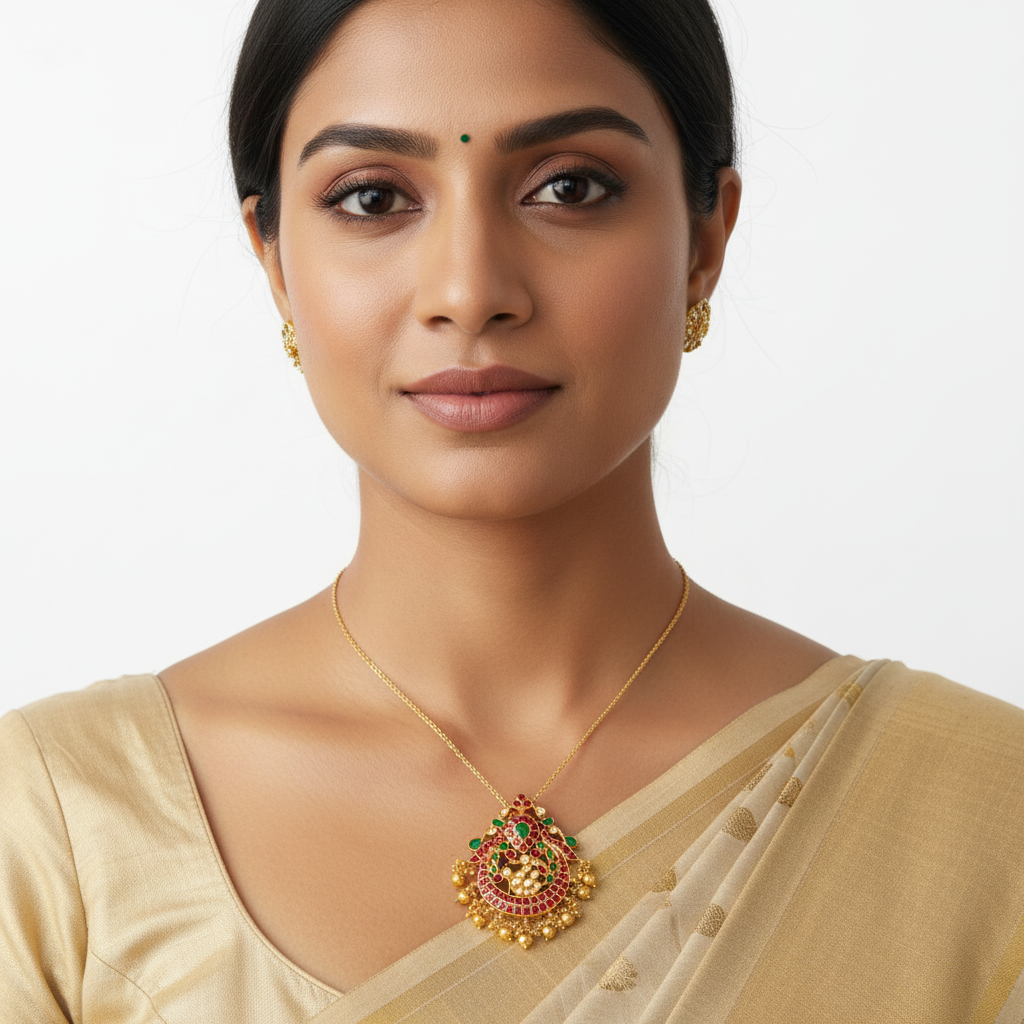Kundan Pendant - MLO27D176