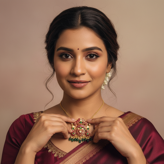 Kundan Pendant - MLO27D183
