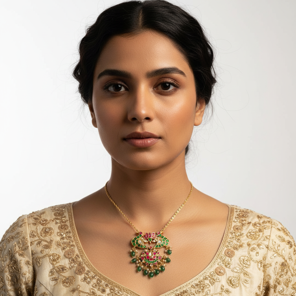 Kundan Pendant - MLO27D181