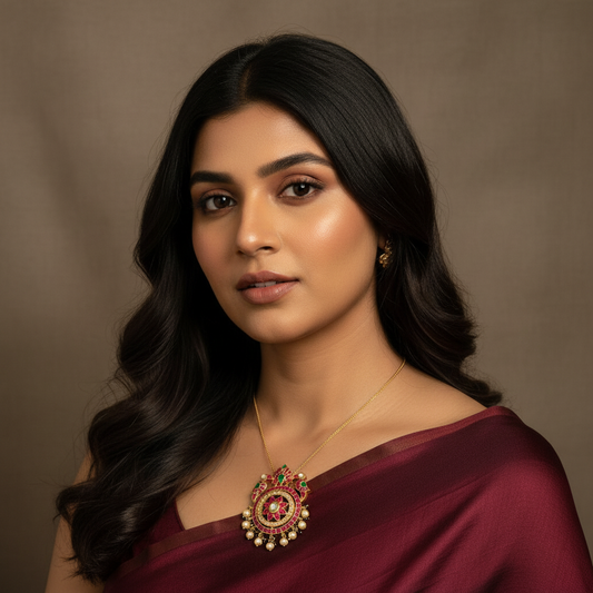 Kundan Pendant - MLO27D184
