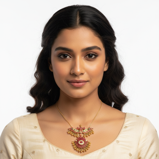 Kundan Pendant - MLO27D190