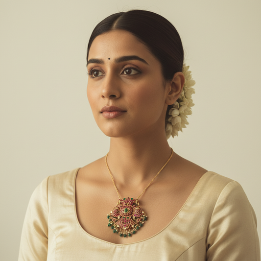 Kundan Pendant - MLO27D174