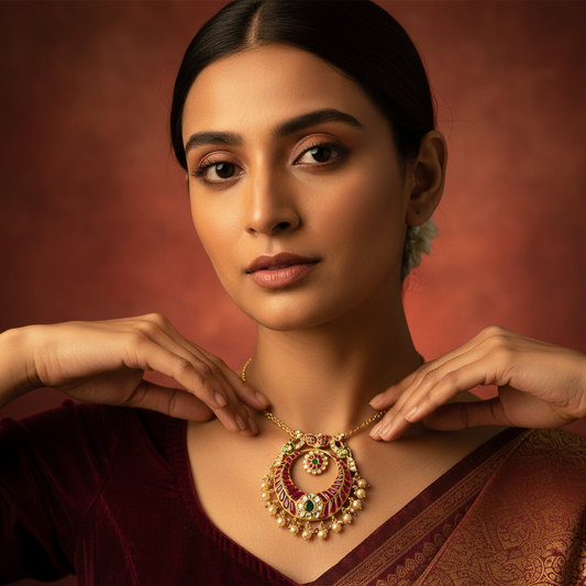 Kundan Pendant - MLO27D177