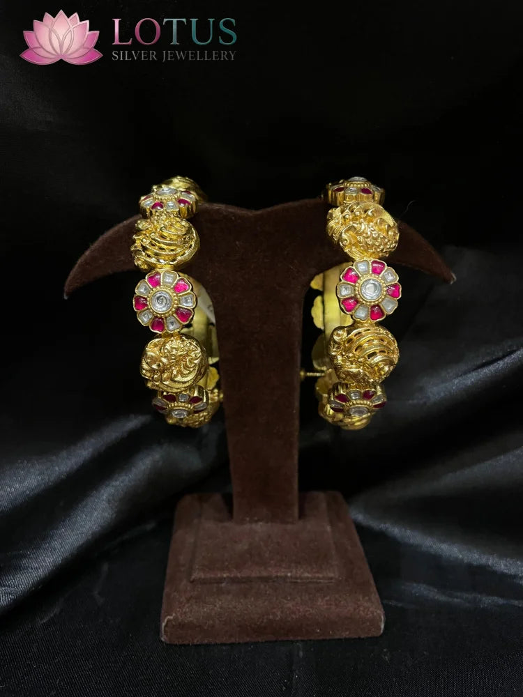 Kundan Bangles - MLO24D1073