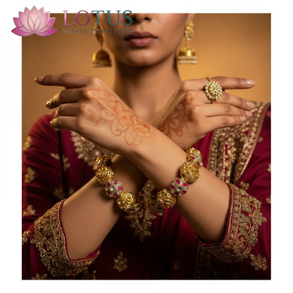Kundan Bangles - MLO24D1073