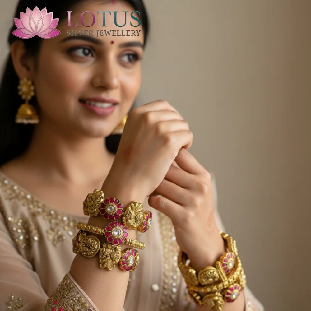Kundan Bangles - MLO26E136