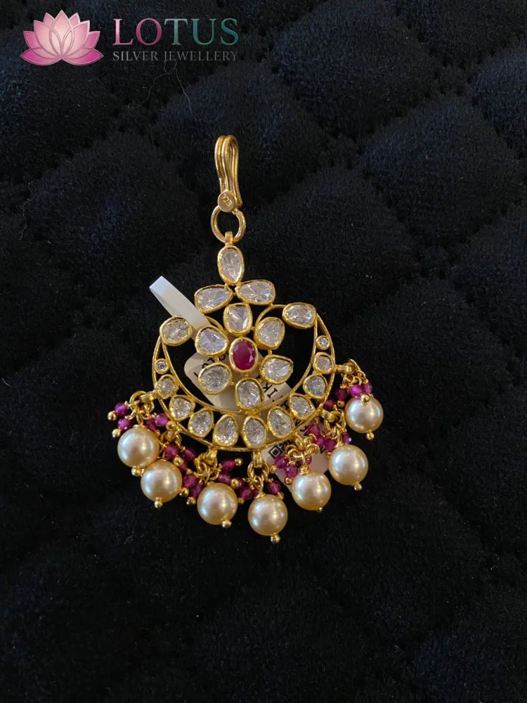Moissanite Maang Tikka - KLO26E88