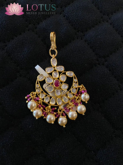 Moissanite Maang Tikka - KLO26E88